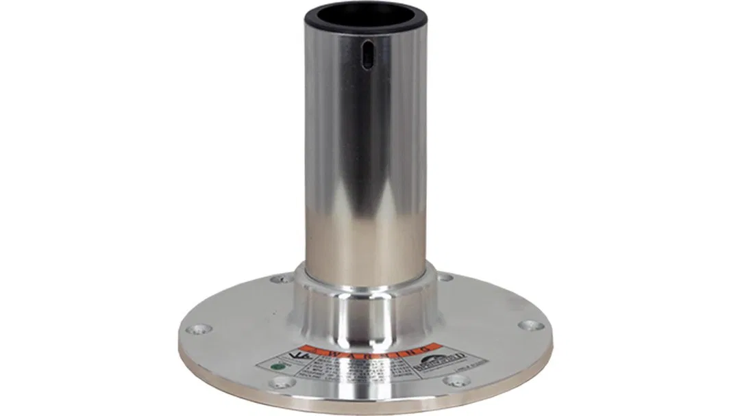 1280108-MPL – SPRINGFIELD Boat Seat Pedestal, Fixed Height Pedestal 8 Inch Post Height 2-7/8 Inch Post Diameter Polis...